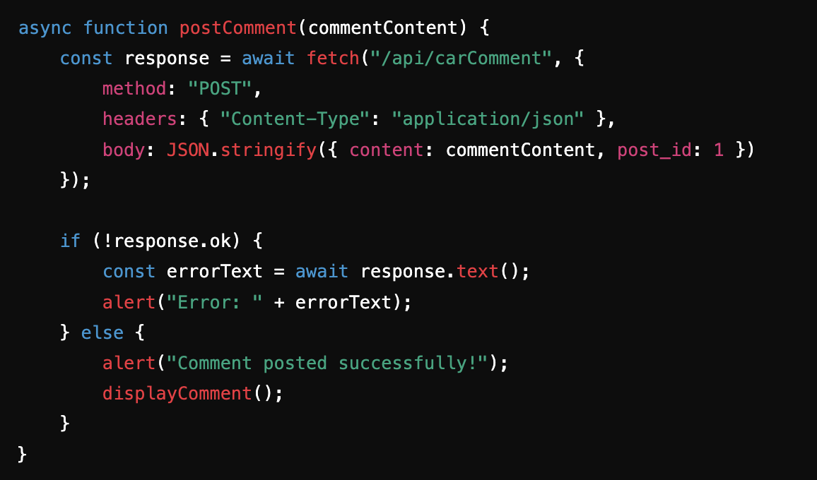 POST API Endpoint Screenshot